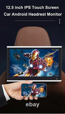 12.5 Android 9.0 Ips Touch Screen Headrest Monitor Usb Sd Wifi 4k Video Player
