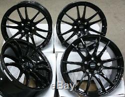 18 Black Alloy Wheels For Suzuka 5x98 Alfa Romeo 147 156 164 Gt Fiat 500l