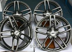 18 Gm Drc Drs Wheels Alloy For 5x98 Alfa Romeo 147 156 164 Gt Fiat 500l