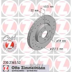 2 Zimmermann Front Sport Brake Discs for Alfa Romeo Fiat