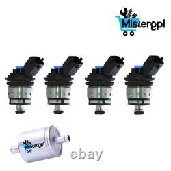 4 LANDI RENZO Blue-Top LPG Injectors with MTA Connectors for FIAT ALFA ROMEO LANCIA