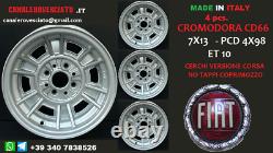 4 Wheels Cd66 Fiat 124 128 X1/9 Cromodora Corsa 7x13 4x98 Wheels Naplatci Felgi