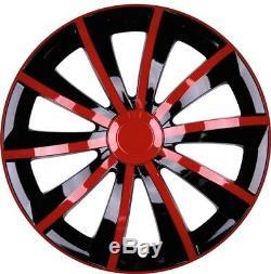 4x Premium Design Covers Glare Grail 15 Inches # 53 Red Black