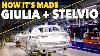 Alfa Romeo Giulia Alfa Stelvio Car Factory How It S Made Production Plant Cassino