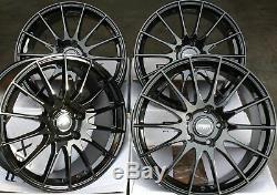 Alloy Wheels X4 18 Black Fx004 For 5x98 Alfa Romeo 147 156 164 Gt Fiat