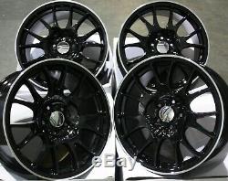 Alloy Wheels X4 18 Black P Ch For 5x98 Alfa Romeo 147 156 164 Gt Fiat
