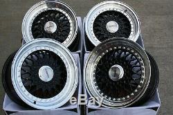 Alloy Wheels X4 18 Vintage Black For 5x98 Alfa Romeo 147 156 164 Gt Fiat