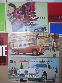 Automobile Italian Car Graphic 18 Catalogs Alfa Romeo Fiat Lancia Wolseley 1960s