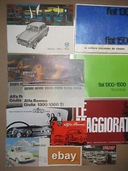 Automobile Italian Car Graphic 18 Catalogs Alfa Romeo Fiat Lancia Wolseley 1960s