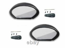 Black Mirror Rearview Mirror Pair Sebring Vitaloni for Alfa Romeo and Fiat 500 Era