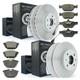 Brake Discs And Front/rear Brake Pads For Alfa Romeo Fiat Aluminum Caliper