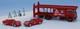 Brekina 58477 Fiat 642 Car Carrier Truck, With 2 Alfa Romeo Daytonas And 4 Figures