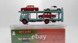 Brekina Gdpk95843ar2 Fiat 642 Truck Transporter With 3 Cars Alfa Romeo Ho 1