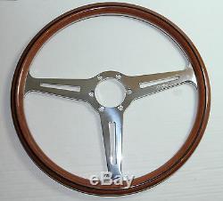 Classic Sport Steering Wheel Wood 390mm Luisi Montecarlo Mahogany Made In Italy