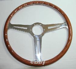 Classic Sport Steering Wheel Wood 390mm Luisi Montecarlo Mahogany Made In Italy