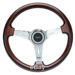 Classic Sport Steering Wooden Luisi 370mm Mugello II Mahogany Made In Italy