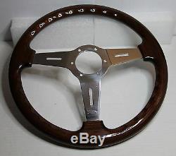 Classic Sport Steering Wooden Luisi 370mm Mugello II Mahogany Made In Italy