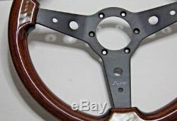 Classic Wooden Steering Wheel 340mm 13.4 Luisi Montreal Mahogany Made In Italy