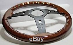 Classic Wooden Steering Wheel 340mm 13.4 Luisi Montreal Mahogany Made In Italy