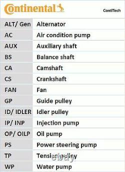 Continental Distribution Kit For Alfa Romeo 156 2.0 16v T. Spark, Gt 2.0 Jts