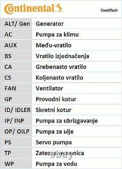 Continental Distribution Kit For Alfa Romeo 156 2.0 16v T. Spark, Gt 2.0 Jts