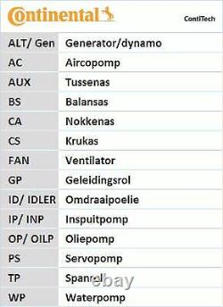 Continental Distribution Kit For Alfa Romeo 156 2.0 16v T. Spark, Gt 2.0 Jts