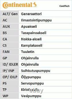 Continental Distribution Kit For Alfa Romeo 159 2.4 Jtdm, Brera 2.4 Jtdm 20v