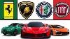 Famous Models Of Italian Cars: Ferrari, Lamborghini, Alfa Romeo, And Fiat