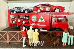 Fiat 673 N Truck Racing Transporter Alfa Romeo Gtv 1/43