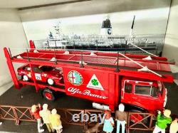 Fiat 673 N Truck Racing Transporter Alfa Romeo Gtv 1/43