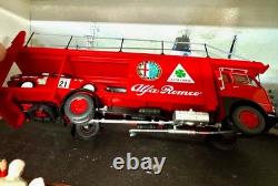 Fiat 673 N Truck Racing Transporter Alfa Romeo Gtv 1/43