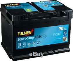 Fulmen Battery Start-stop Agm 70ah / 760a (fk700)