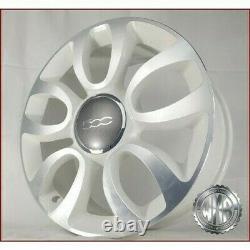 Gc169wb Set 4 Alloy Wheels + Fiat 17 Original Cover Specification X 500l