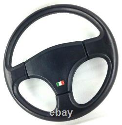 Genuine Personal (nardi) Design Giugiaro Leather Black Direction Wheel Rare! 8d