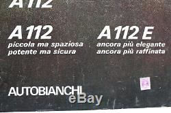 Old Original Poster Autobianchi A112 Abarth Garage Fiat Lancia Alfa Romeo