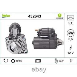 Valeo Starter 432643 Valeo Origins Original Technology for Alfa Romeo Fiat
