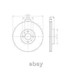 2 Textar Disques de Frein 284mm Avant pour Alfa Romeo Fiat Lancia