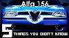 5 Things You Didn T Know About The Alfa 156