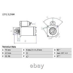 Bosch Démarreur pour Alfa Romeo Fiat