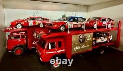 CAMION FIAT 673 N RACING TRANSPORTEUR ALFA ROMEO GTV Rallye Tour de Corse 1/43