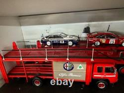 CAMION FIAT 673 N RACING TRANSPORTEUR ALFA ROMEO GTV Rallye Tour de Corse 1/43