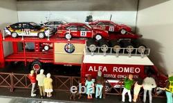 CAMION FIAT 673 N RACING TRANSPORTEUR ALFA ROMEO GTV Rallye Tour de Corse 1/43