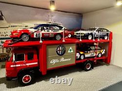ENSEMBLE CAMION FIAT 673 N + 3 ALFA ROMEO GTV Tour de Corse 1/43