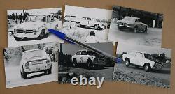 Lot de 6 Photo Originale FIAT 850S ALFA ROMEO GIULIA Rallye Maroc no Brochure