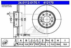 Plaquettes de Frein Kit Disques et ATE à L'Arrière Alfa Romeo 159 (939) 1.9